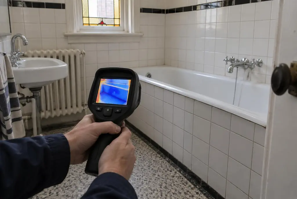 Lekdetectie Biddinghuizen – onderzoek in een badkamer van een oudere woning