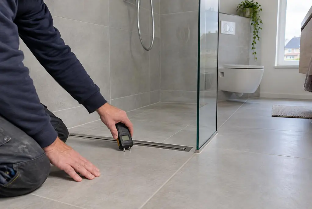 Lekdetectie Biddinghuizen – badkamer in een nieuwbouwwoning